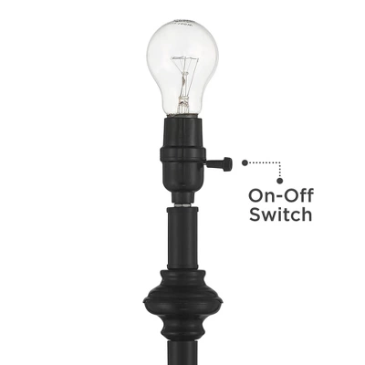 360 Lighting Carter Rustic Farmhouse 3 Piece Table Floor Lamp Set Black Metal Cream Fabric Tapered Drum Shade For Living Room Bedroom Office House 3 360 Lighting Carter Rustic Farmhouse 3 Piece Table Floor Lamp Set Black Metal Cream Fabric Tapered Drum Shade For Living Room Bedroom Office House - Image 3