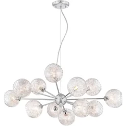 Possini Euro Design Wired Chrome Chandelier Lighting 32" Wide Modern Sputnik Art Glass 12-Light Fixture For Dining Room House Foyer Kitchen Island 11 Possini Euro Design Wired Chrome Chandelier Lighting 32" Wide Modern Sputnik Art Glass 12-Light Fixture For Dining Room House Foyer Kitchen Island -Home Decor Series Store GUEST 77c9ec6f bd90 4d41 b20a 7177a6faf52a