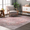 NuLOOM Maple Machine Washable Floral Medallion Area Rug
