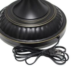 1-Light Torchiere Floor Lamp With Marbleized Glass Shade Restoration Bronze - Lalia Home -Home Decor Series Store GUEST 789eb40e 7d28 48a6 b13f 158093d2c0e4