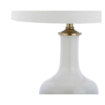 25" Gradient Ceramic/Brass Table Lamp White/Gray (Includes LED Light Bulb) - JONATHAN Y 2 25" Gradient Ceramic/Brass Table Lamp White/Gray (Includes LED Light Bulb) - JONATHAN Y - Image 2