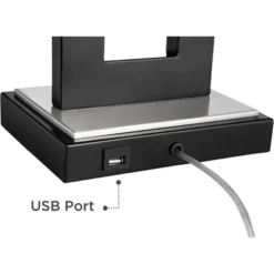 360 Lighting Neil Modern Table Lamp With Black Marble Riser 26" High Two Tone USB Charging Port White Rectangular Shade For Bedroom House Home Desk -Home Decor Series Store GUEST 796fdf2b 7c2b 427e a28e ae2c3ad233bd