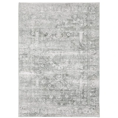 Micah Washable Distressed Oriental Indoor Area Rug Gray/Ivory - Captiv8e Designs 13 Micah Washable Distressed Oriental Indoor Area Rug Gray/Ivory - Captiv8e Designs - Image 13