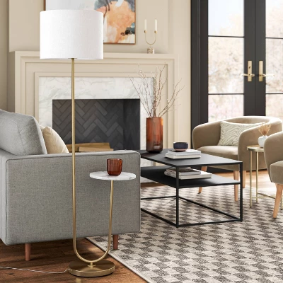 Floor Lamp With Marble Table - Threshold™ 2 Floor Lamp With Marble Table - Threshold™ - Image 2