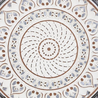 Metal Abstract Carved Design Wall Decor Black - Olivia & May 2 Metal Abstract Carved Design Wall Decor Black - Olivia & May - Image 2