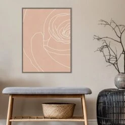 22" X 30" Blush Flowers III By Sarah Leonard Framed Canvas Wall Art Gray Wash - Amanti Art -Home Decor Series Store GUEST 7cfb60ef e14a 4141 8c43 afb2ce3446ed