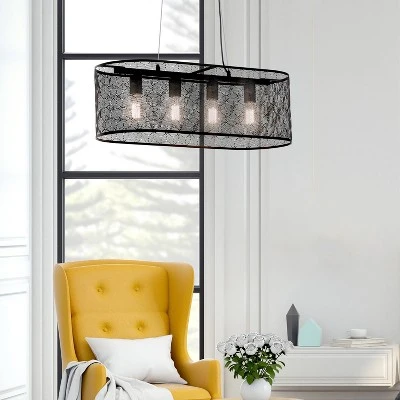 30" 4-Light Gianna Chandelier Black - River Of Goods 5 30" 4-Light Gianna Chandelier Black - River Of Goods - Image 5