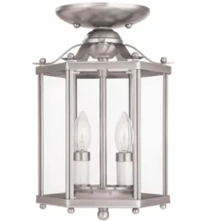 Sea Gull Lighting Bretton 2 Light Brushed Nickel Ceiling Fixture