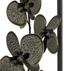 Set Of 2 Metal Floral Orchid Wall Decors With Black Frame Black - Olivia & May -Home Decor Series Store GUEST 7eaa6bf3 61f8 4136 afb5 fe903d2e894c