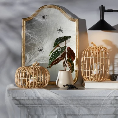 Harvest Light Up Woodchip Woven Large Pumpkin - Hyde & EEK! Boutique™ 1 Harvest Light Up Woodchip Woven Large Pumpkin - Hyde & EEK! Boutique™