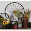 Metal Bike Wheel Wall Decor With Clothespin Photo Brown - Olivia & May