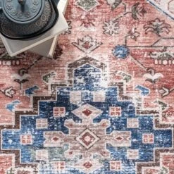 NuLOOM Eliza Machine Washable Traditional Medallion Area Rug -Home Decor Series Store GUEST 808b834f 76bc 4610 990a bcc025da9bb6