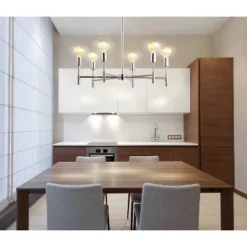 17.75" Adjustable Height Metal Turing Pendant (Includes Energy Efficient Light Bulb) Chrome - JONATHAN Y -Home Decor Series Store GUEST 8095d9f0 7413 4ba9 8337 13105872452a