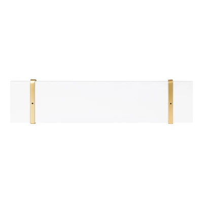 2pk 18" Soloman Wooden Shelves With Brackets White - Kate & Laurel All Things Decor 3 2pk 18" Soloman Wooden Shelves With Brackets White - Kate & Laurel All Things Decor - Image 3