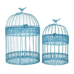 Set Of 2 Metal 15.6" Country Cottage Birdcage - Olivia & May -Home Decor Series Store GUEST 80c332e6 c410 4173 8e71 83fc013bf580