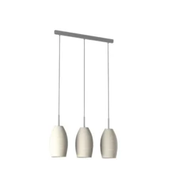 3-Light Batista Glass Pendant Matte Nickel/White - EGLO -Home Decor Series Store GUEST 812eb15e b2b4 40a8 9393 86732ee15c5c