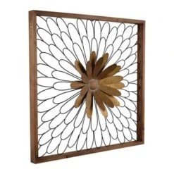 Ashlyn Bloom Wall Decor Gold/Natural - A&B Home