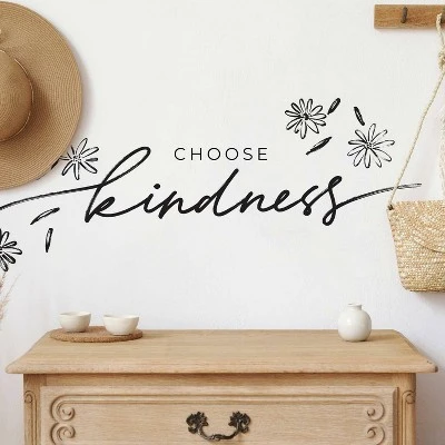 Choose Kindness Peel And Stick Wall Decal Black - RoomMates 2 Choose Kindness Peel And Stick Wall Decal Black - RoomMates - Image 2
