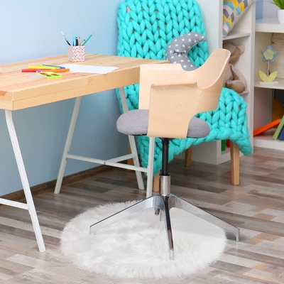 PiccoCasa Office Home Bedroom Faux Sheepskin Puffy Plush Area Soft Warm Floor Mat 1 Pc 2 PiccoCasa Office Home Bedroom Faux Sheepskin Puffy Plush Area Soft Warm Floor Mat 1 Pc - Image 2