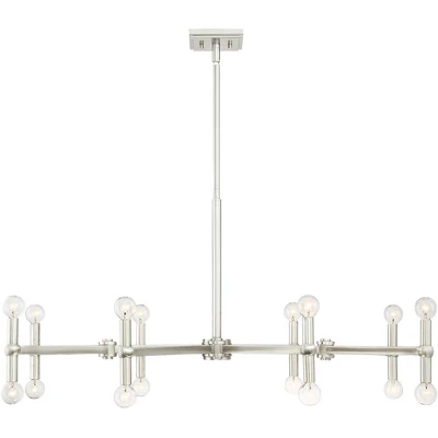 Possini Euro Design Marya Brushed Nickel Chandelier 37 3/4" Wide Modern 16-Light Fixture For Dining Room House Foyer Kitchen Island Entryway Bedroom 4 Possini Euro Design Marya Brushed Nickel Chandelier 37 3/4" Wide Modern 16-Light Fixture For Dining Room House Foyer Kitchen Island Entryway Bedroom - Image 4