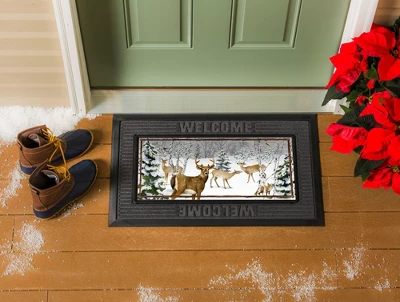Evergreen Winter's Whisper Sassafras Indoor Outdoor Switch Doormat 1'10"x10" Brown 4 Evergreen Winter's Whisper Sassafras Indoor Outdoor Switch Doormat 1'10"x10" Brown - Image 4