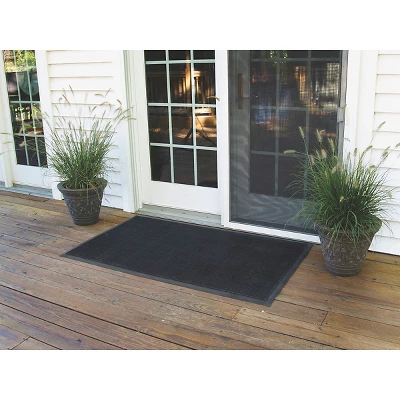 HomeTrax Rubber Brush Doormat - Black (28"x46") 1 HomeTrax Rubber Brush Doormat - Black (28"x46")