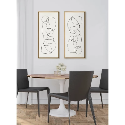 18" X 40" Sylvie Dancing Circles By Teju Reval Of SnazzyHues Framed Wall Canvas Gold - Kate & Laurel All Things Decor 7 18" X 40" Sylvie Dancing Circles By Teju Reval Of SnazzyHues Framed Wall Canvas Gold - Kate & Laurel All Things Decor - Image 7