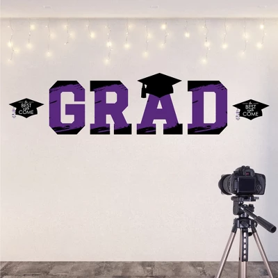Big Dot Of Happiness Purple Graduation Party Decor - Vinyl Wall Decals - Grad 1 Big Dot Of Happiness Purple Graduation Party Decor - Vinyl Wall Decals - Grad