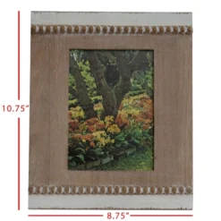 White Wood Bead 5x7 Inch Wood Decorative Picture Frame - Foreside Home & Garden -Home Decor Series Store GUEST 87cb2124 1b75 48a8 9a7b a5926bf3d210