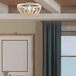 15" Delilah Boho Semi-Flush Mount Pendant White - River Of Goods -Home Decor Series Store GUEST 87ddca81 99d0 4ff2 8003 02fe1930a0ac