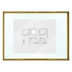 15.6" X 11.5" Float Thin Metal Gallery Frame Brass - Project 62™ -Home Decor Series Store GUEST 897a3496 1795 45d0 8634 87c5d442db68