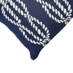 18"x18" Front Porch Ropes Print Indoor/Outdoor Square Throw Pillow Navy - Liora Manne -Home Decor Series Store GUEST 89d9d33c fab8 4a7f 8651 419dbaf22916