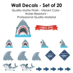 Big Dot Of Happiness Shark Zone - Peel And Stick Kids Room Vinyl Wall Art Stickers - Wall Decals - Set Of 20 10 Big Dot Of Happiness Shark Zone - Peel And Stick Kids Room Vinyl Wall Art Stickers - Wall Decals - Set Of 20 -Home Decor Series Store GUEST 8a1e3bd1 2b48 4c24 9758 08bc7070bc2c
