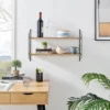 24.5" X 15.75" Severini Floating Bracket 2 Tier Wall Shelf - Danya B.