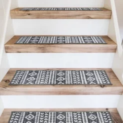 World Rug Gallery Geometric Bohemian Non-Slip Stair Treads 12 World Rug Gallery Geometric Bohemian Non-Slip Stair Treads -Home Decor Series Store GUEST 8b5bbd49 2310 4dbe 9c1b 8f0e1025b2f2