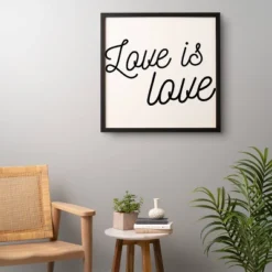 Eyesasdaggers Love Is Love Framed Wall Canvas Black/White - Deny Designs -Home Decor Series Store GUEST 8c980a66 9c6d 4263 9794 3145becf3341