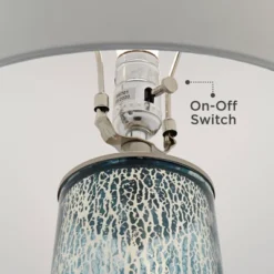 360 Lighting Marcus Modern Table Lamps 30" Tall Set Of 2 Mercury Glass Column White Drum Shade For Bedroom Living Room Bedside Nightstand Office Home -Home Decor Series Store GUEST 8d0540b3 9a97 4b7b 98ff f272698a7d49