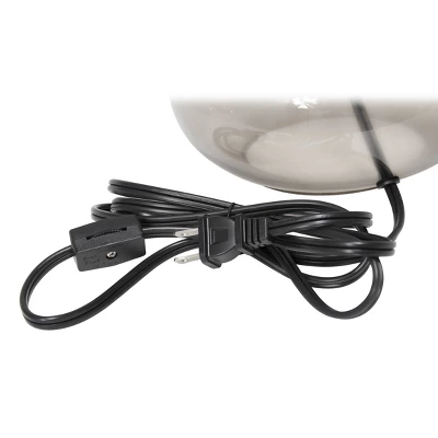 Glass Raindrop Table Lamp With Fabric Shade Gray - Simple Designs 7 Glass Raindrop Table Lamp With Fabric Shade Gray - Simple Designs - Image 7