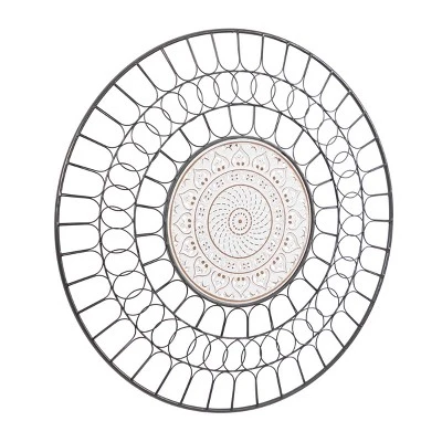 Metal Abstract Carved Design Wall Decor Black - Olivia & May 4 Metal Abstract Carved Design Wall Decor Black - Olivia & May - Image 4