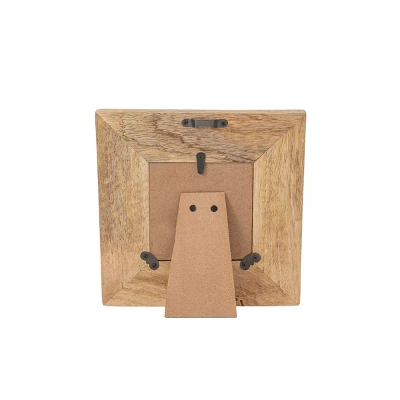 4x4 Inch Carved Floral Picture Frame Mango Wood, MDF, Metal & Glass By Foreside Home & Garden 3 4x4 Inch Carved Floral Picture Frame Mango Wood, MDF, Metal & Glass By Foreside Home & Garden - Image 3