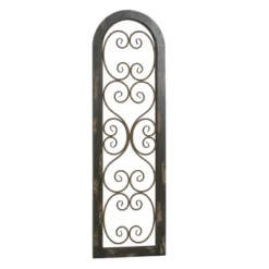 Wood Scroll Arched Window Inspired Wall Decor With Metal Scrollwork Relief Brown - Olivia & May 12 Wood Scroll Arched Window Inspired Wall Decor With Metal Scrollwork Relief Brown - Olivia & May -Home Decor Series Store GUEST 8feab033 aa4e 4ef3 a15c 365218a4e0fd