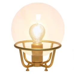 Old World Globe Glass Table Lamp Matte Gold - Lalia Home