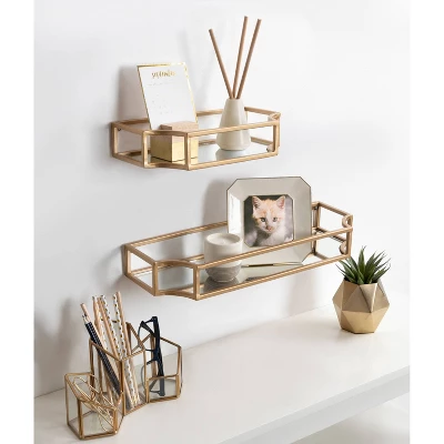 2pc Ciel Metal Wall Shelf Set - Kate & Laurel All Things Decor 6 2pc Ciel Metal Wall Shelf Set - Kate & Laurel All Things Decor - Image 6