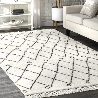 NuLOOM Krystal Trellis Tassel Area Rug 1 NuLOOM Krystal Trellis Tassel Area Rug