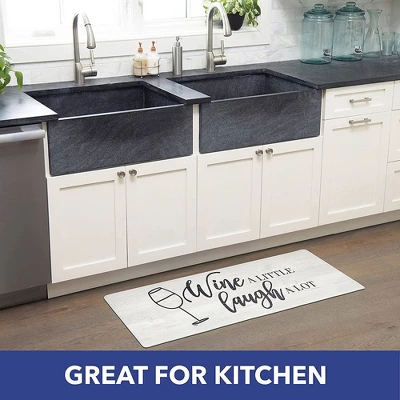 J&V TEXTILES Anti Fatigue Kitchen Mat Cushioned Anti Fatigue, Non Slip Waterproof Mat Standing Desk, 20x36x1/2 Inches (Wine A Little) 3 J&V TEXTILES Anti Fatigue Kitchen Mat Cushioned Anti Fatigue, Non Slip Waterproof Mat Standing Desk, 20x36x1/2 Inches (Wine A Little) - Image 3