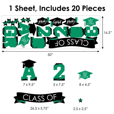 Big Dot Of Happiness Green Class Of 2023 Graduation Party Wall Decals Set Of 20 6 Big Dot Of Happiness Green Class Of 2023 Graduation Party Wall Decals Set Of 20 - Image 6