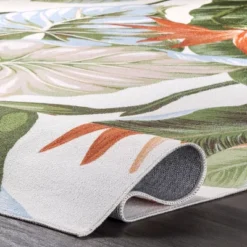 NuLOOM Nevaya Machine Washable Floral Leaves Area Rug -Home Decor Series Store GUEST 932f09d2 10bf 46e9 ae63 e03cd54493dd