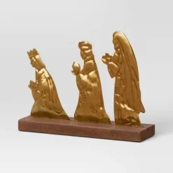 3pc Metal Christmas Nativity Scene Figurine Set - Wondershop™ Gold -Home Decor Series Store GUEST 93fcd2f3 984d 4877 893e 02fc8f94efa5