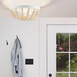 15" Delilah Boho Semi-Flush Mount Pendant White - River Of Goods -Home Decor Series Store GUEST 949e2487 470b 4b84 851d 0a792e7a8e7e