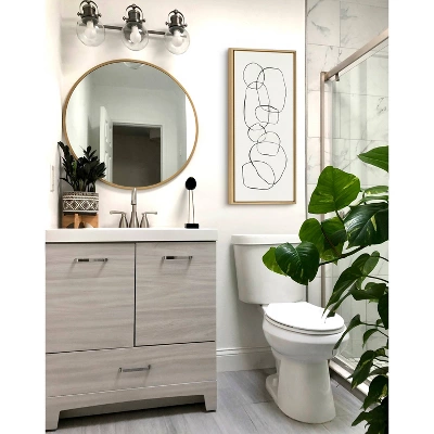 18" X 40" Sylvie Dancing Circles By Teju Reval Of SnazzyHues Framed Wall Canvas Gold - Kate & Laurel All Things Decor 5 18" X 40" Sylvie Dancing Circles By Teju Reval Of SnazzyHues Framed Wall Canvas Gold - Kate & Laurel All Things Decor - Image 5